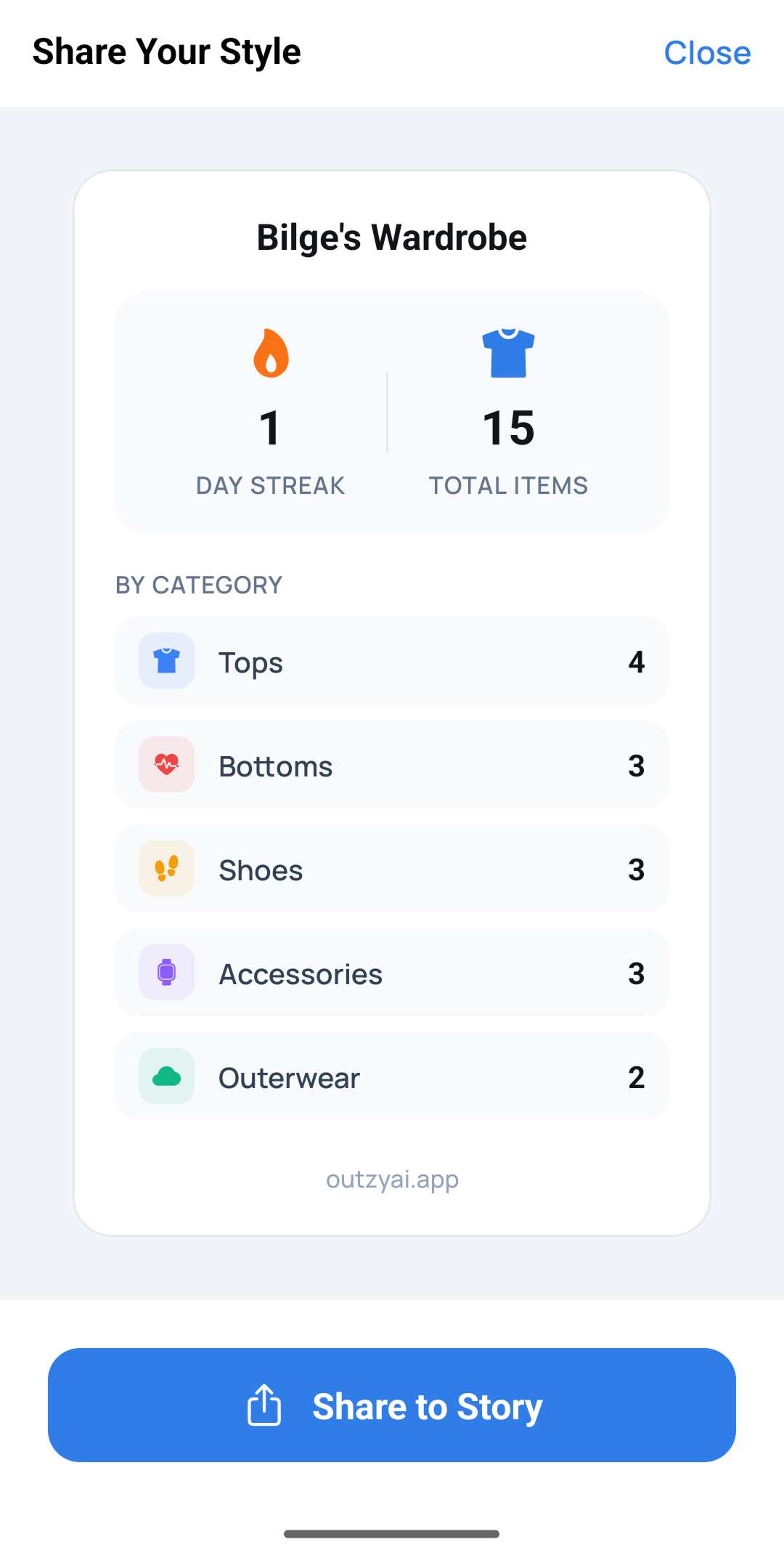 Outzy AI outfit suggestions